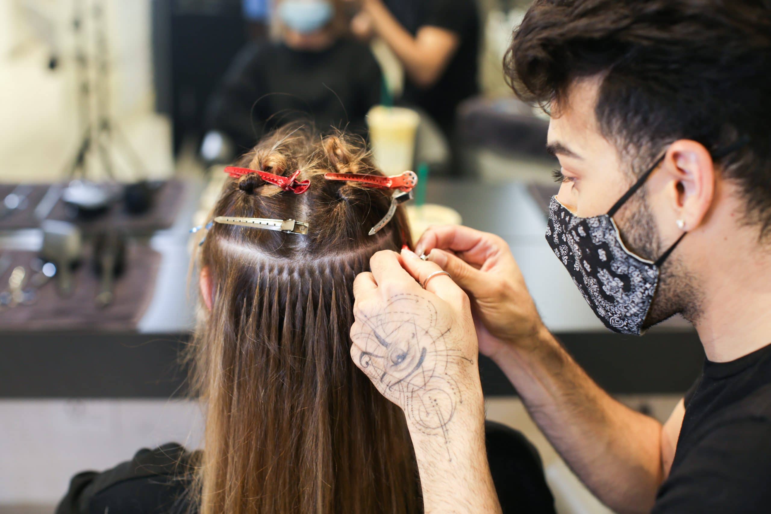 hair extensions application